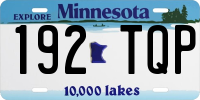MN license plate 192TQP