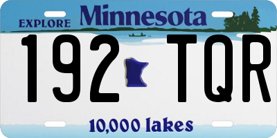 MN license plate 192TQR