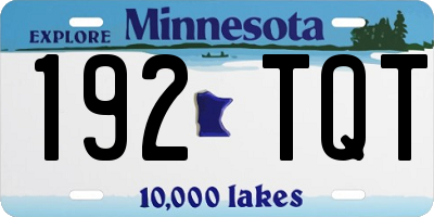 MN license plate 192TQT