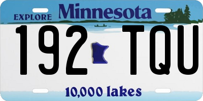 MN license plate 192TQU