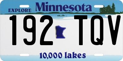 MN license plate 192TQV