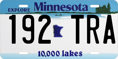MN license plate 192TRA