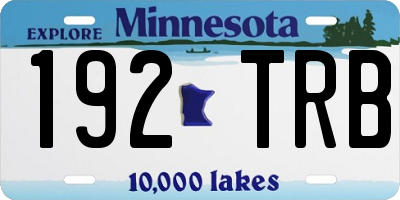 MN license plate 192TRB