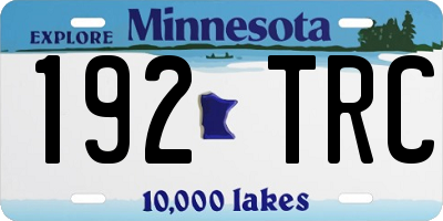 MN license plate 192TRC