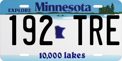 MN license plate 192TRE