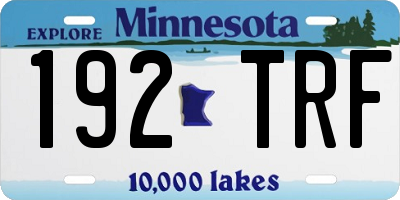 MN license plate 192TRF
