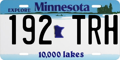 MN license plate 192TRH