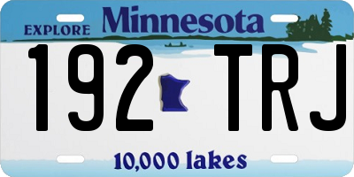 MN license plate 192TRJ