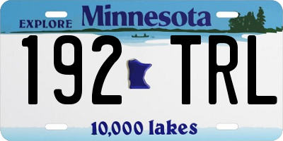MN license plate 192TRL