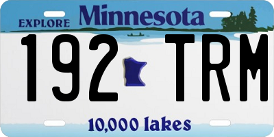 MN license plate 192TRM