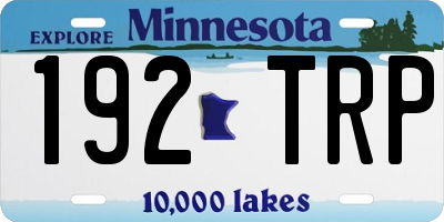 MN license plate 192TRP