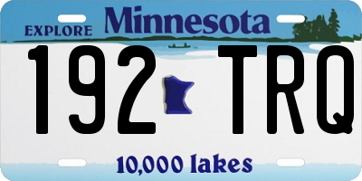 MN license plate 192TRQ