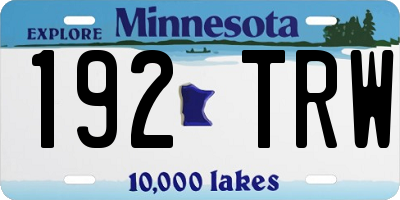 MN license plate 192TRW