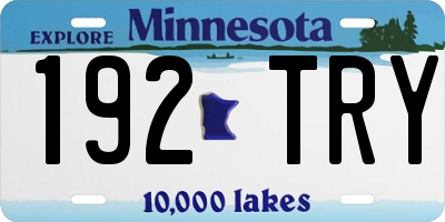 MN license plate 192TRY