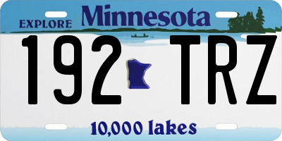 MN license plate 192TRZ