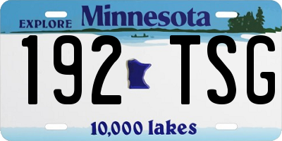 MN license plate 192TSG