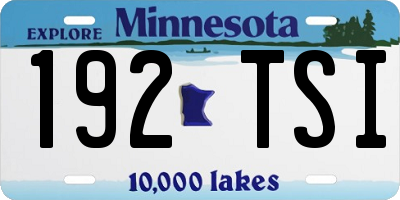 MN license plate 192TSI