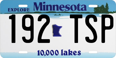 MN license plate 192TSP