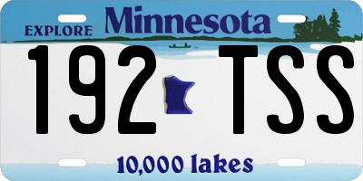MN license plate 192TSS