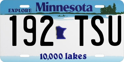 MN license plate 192TSU