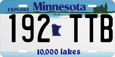 MN license plate 192TTB