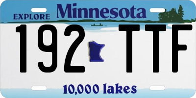 MN license plate 192TTF