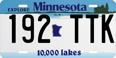 MN license plate 192TTK