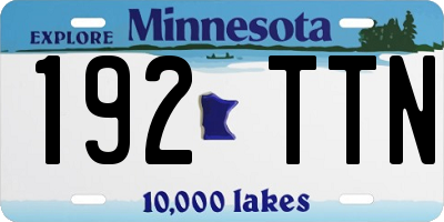 MN license plate 192TTN