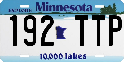 MN license plate 192TTP
