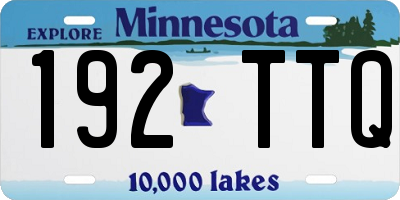 MN license plate 192TTQ