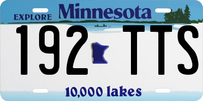 MN license plate 192TTS