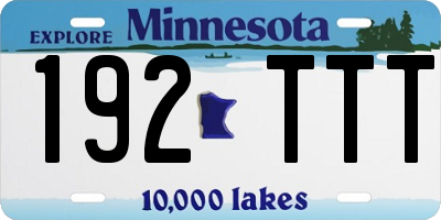 MN license plate 192TTT