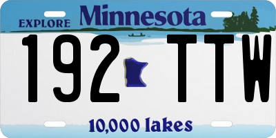 MN license plate 192TTW