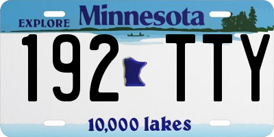 MN license plate 192TTY