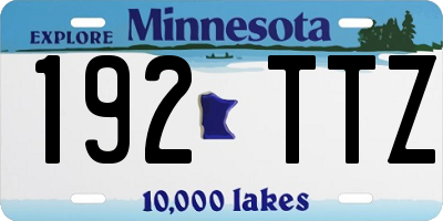 MN license plate 192TTZ