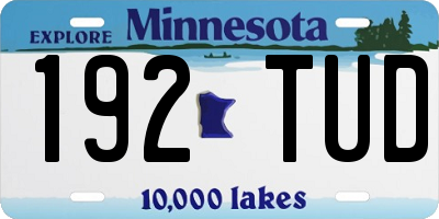 MN license plate 192TUD