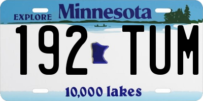 MN license plate 192TUM