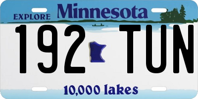 MN license plate 192TUN
