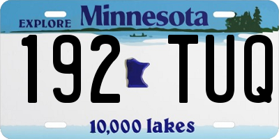 MN license plate 192TUQ