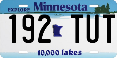 MN license plate 192TUT