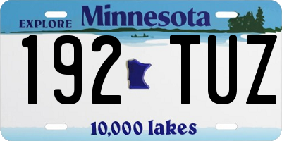 MN license plate 192TUZ