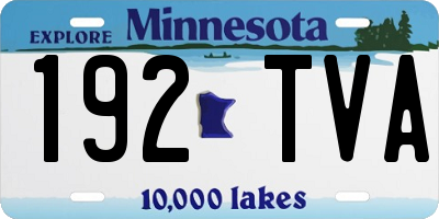 MN license plate 192TVA