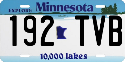 MN license plate 192TVB