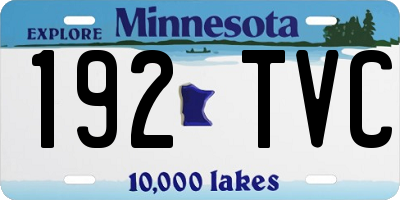 MN license plate 192TVC