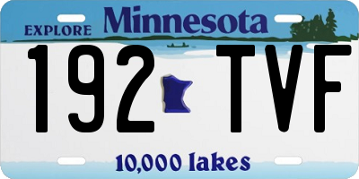 MN license plate 192TVF