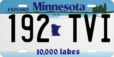 MN license plate 192TVI