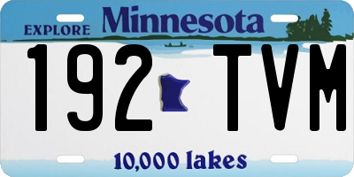 MN license plate 192TVM