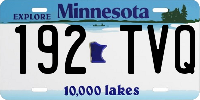 MN license plate 192TVQ