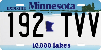 MN license plate 192TVV