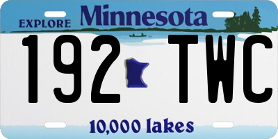 MN license plate 192TWC